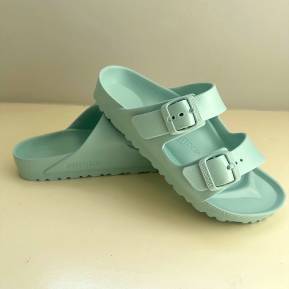 Lightweight Birkenstock Limited Edition Arizona Essentials EVA surf green 5 - Picture 1 of 11